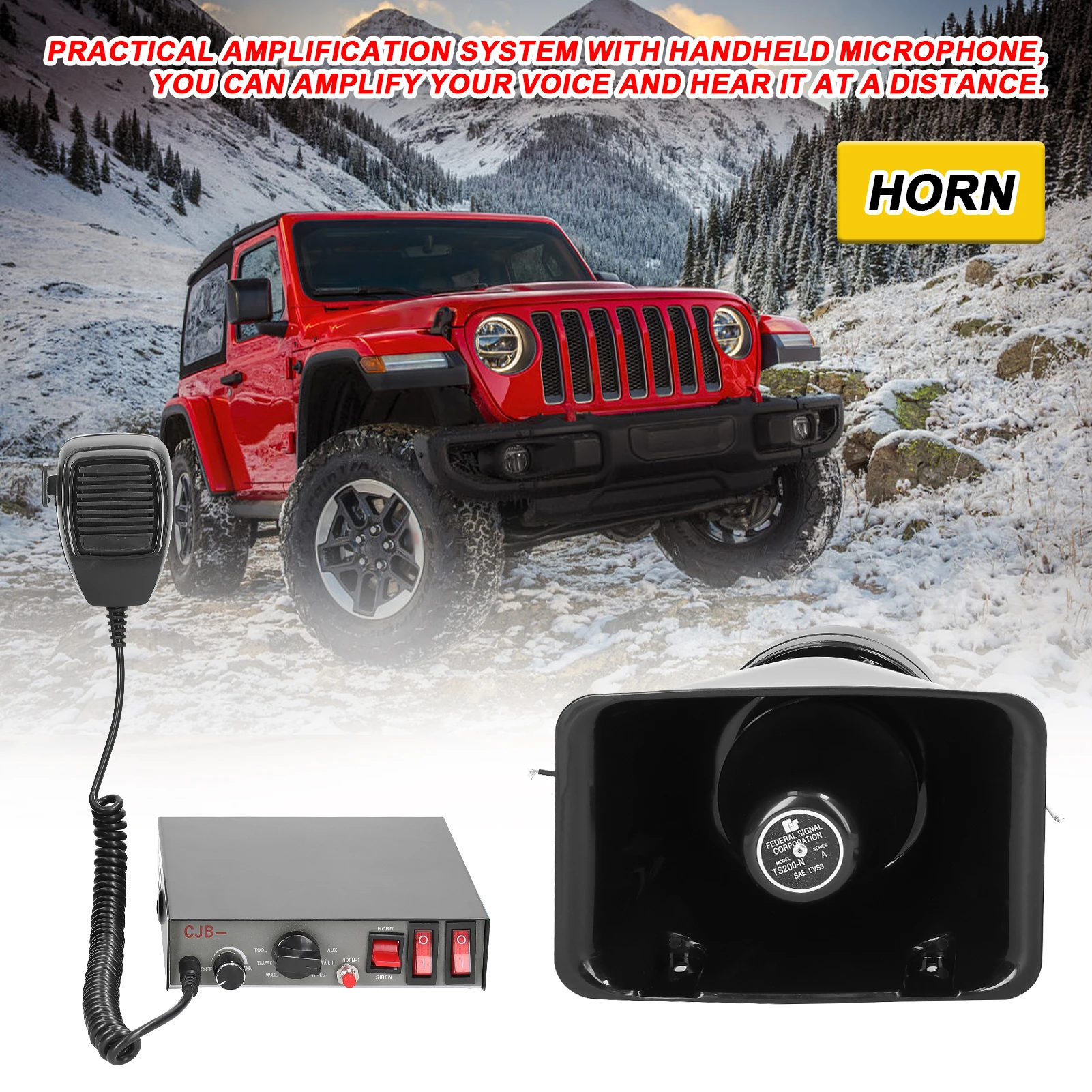 200W 9-Tone Vehicle PA Siren