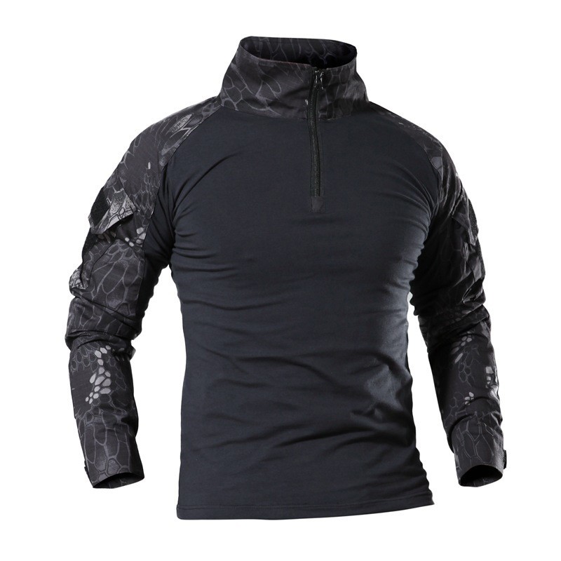 Long-sleeve tactical camo shirt