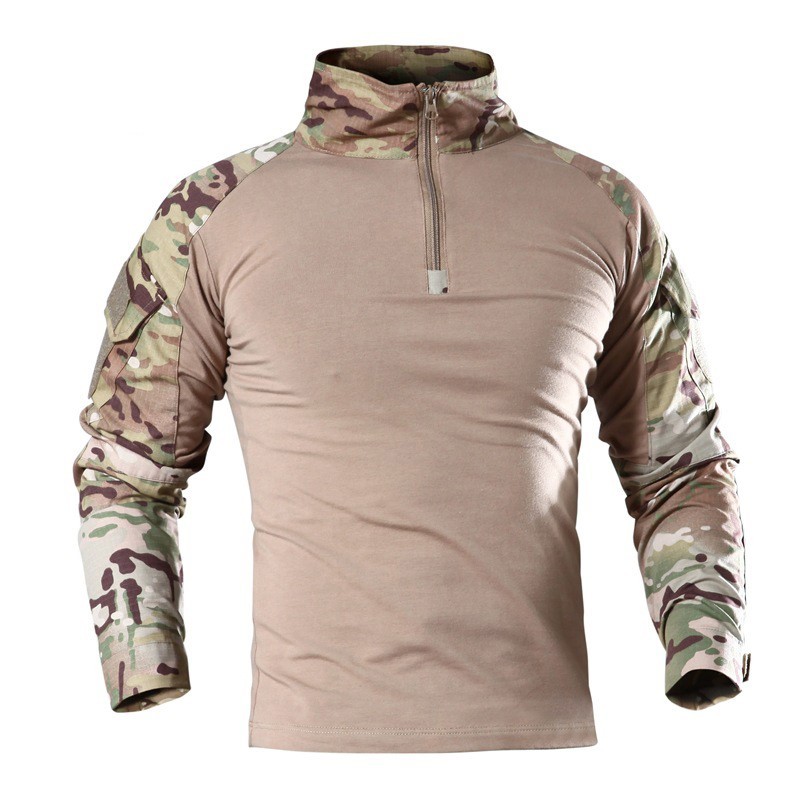Long-sleeve tactical camo shirt
